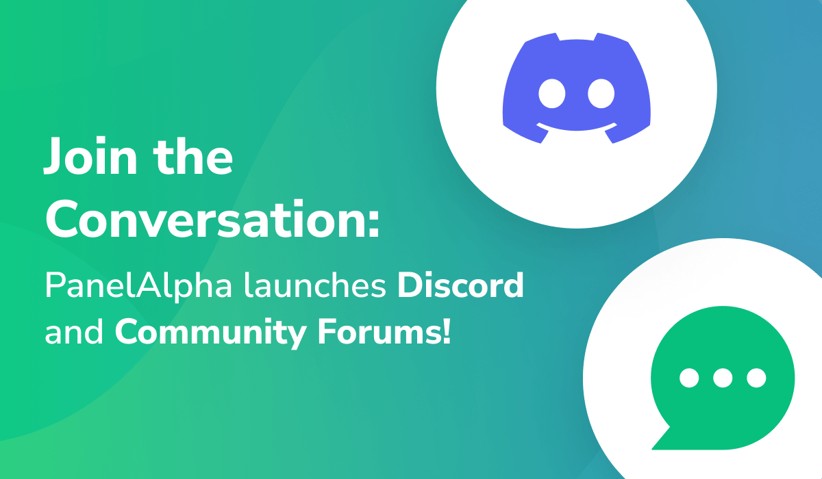 Connect with PanelAlpha on Discord and Community Forums!